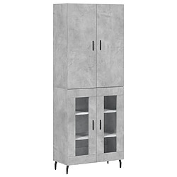 Maison Chic Buffet,Meuble de Rangement,commode pour salon,Cuisine Gris béton 69,5x34x180 cm Bois d'ingénierie -MN21167