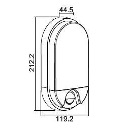 Lampe LED détecteur de mouvement infrarouge Maclean MCE340 1100lm 15W IP54 gris pas cher