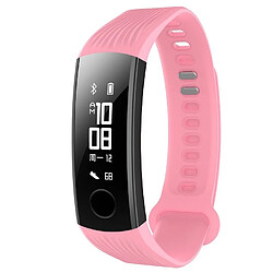 Wewoo Bracelet pour montre connectée Dragonne de remplacement en silicone Huawei Honor Band 3 rose