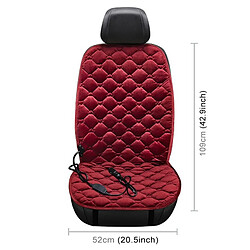 Wewoo Housse de coussin chauffant chauffante pour siège avant de voiture 12V chauffée en hiversiège unique rouge