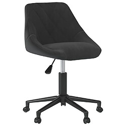 vidaXL Chaises pivotantes à manger lot de 6 noir velours