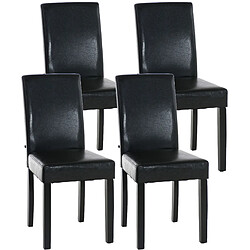 Non Lot de 4 chaises de salle à manger Ina noires 