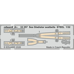 Sea Gladiator seatbelts STEEL for ICM - 1:32e - Eduard Accessories