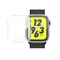 Wewoo Coque en TPU plaqué pleine couverture pour Apple Watch séries 5 et 4 de 44 mm transparent 