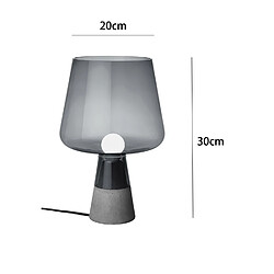 Universal Moderne, simple, personnalisé, ciment, 220V, gris fumé, maison, salon, chambre à coucher, personnalisé, lampe de chevet, verre décoratif, lampe de table, gris fumé, pas cher