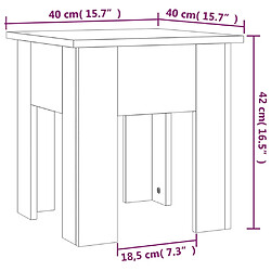 vidaXL Table basse chêne sonoma 40x40x42 cm bois d'ingénierie pas cher