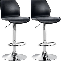 Non Lot de 2 tabourets de bar Gilbert en plastique 