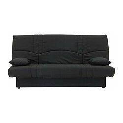 DREAM Banquette clic clac 3 places - Tissu noir - Slyle contemporain - L 190 x P 92 cm