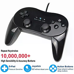 Avis Contrôleur de jeu filaire classique pour manette de jeu à distance Wii manette Pro Joypad Compatible Nintendo Wii/Wii U