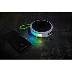 PARTY Enceinte Bluetooth 5.0 15W IP54 avec Effets Lumineux et Dragonne Blanc / Noir