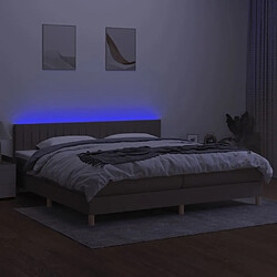 Avis Sommier à lattes,Cadre à lattes de lit et matelas et LED pour Adulte Taupe 200x200cm Tissu -MN92738