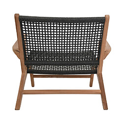 Acheter Mes Fauteuil de jardin 80x80x67 cm en teck marron et noir