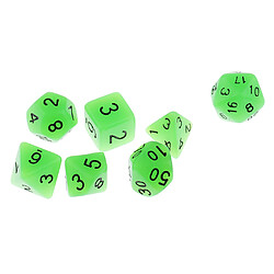 14pcs Dés Polyédriques Lumineux Dice en Plastique pour D & D RPG Jeux de Table