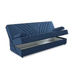 Avis Alter Canapé-lit conteneur 3 places, avec 2 coussins, 181 x 81 x 88h cm, coloris Bleu Jeans