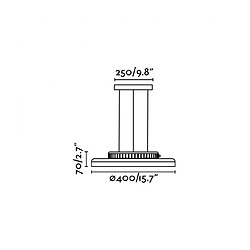 faro Suspension blanche Dolmen