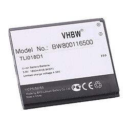 vhbw Li-Ion batterie 1800mAh (3.7V) pour téléphone portable mobil smartphone comme Alcatel Tli018D1 