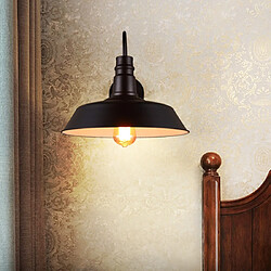 Wewoo Applique murale LED Vintage Loft Restaurant Salon Décoration De La Lampe 26cm Diamètre Abat-jour Avec Edison Ampoule