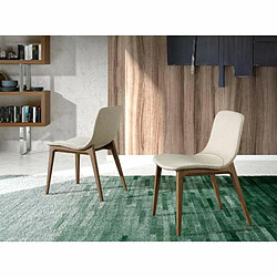 Angel Cerda Chaise en tissu et bois couleur noyer pas cher