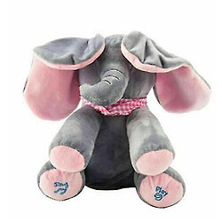 Universal Music Elephant Plush Toy Stuffed Singing Doll Baby Kids Gift(Pink) 