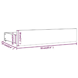 vidaXL Tiroirs de lit 4 pcs Blanc Bois de pin massif pas cher