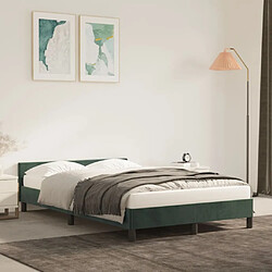 vidaXL Cadre de lit sans matelas vert foncé 120x200 cm velours