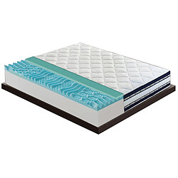 Materassi&Doghe Matelas 160x200 en mémoire de forme et gel rafraîchissant de 27 cm de hauteur modèle Fantasma