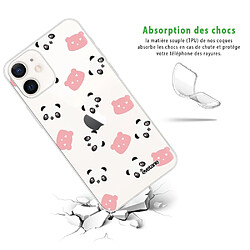 Avis Coque iPhone 12 mini souple transparente Tête de Panda Motif Ecriture Tendance Evetane