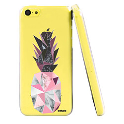 Avis Coque iPhone 5C souple transparente Ananas geometrique marbre Motif Ecriture Tendance Evetane