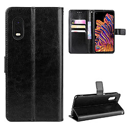 Etui en PU conception unique de peau de cheval fou noir pour votre Samsung Galaxy Xcover Pro 