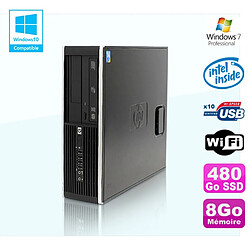 PC HP Compaq Elite 8100 SFF G6950 2,8 GHz 8Go 480Go SSD Wifi Graveur W7 Pro - Occasion