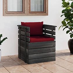 vidaXL Fauteuil de jardin avec coussins Bois de pin