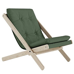 Inside 75 Fauteuil futon BOOGIE hêtre massif coloris vert olive