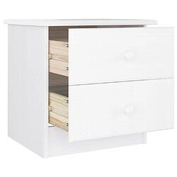 Avis vidaXL Table de chevet ALTA blanc 41x35x41 cm bois de pin massif