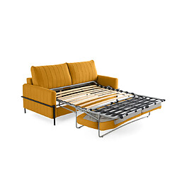 Avis Lisa Design Ercolano - canapé 3 places convertible - couchage quotidien - matelas 11 cm - en velours