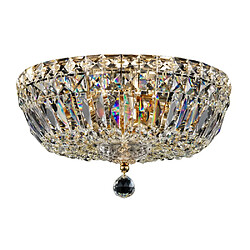 MAYTONI Plafonnier semi-encastré doré antique et cristal, 3 lumières, E14