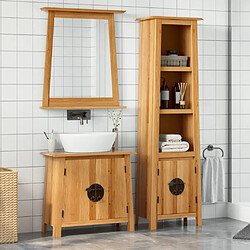 Maison Chic Armoire de Bain | Ensemble de 2 meubles salle de bain bois de pin massif -GKD11171