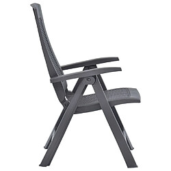 Acheter Maison Chic Lot de 2 Chaises inclinables de jardin - Fauteuil d'extérieur Plastique Moka -MN24196