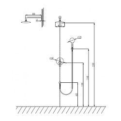 Avis Karag Ensemble de douche à encastrer ARTEMIS avec douchette en inox noir 210 cm