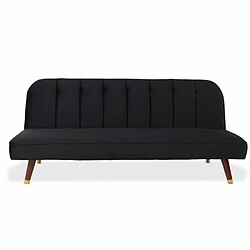 Paris Prix Canapé Convertible en Velours Seattle 180cm Noir