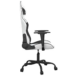 Acheter Maison Chic Chaise Gaming | Chaise de jeu Ergonomique | Chaises de Bureau Blanc et noir Similicuir -GKD77692