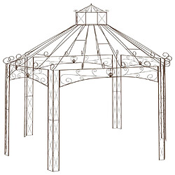 vidaXL Pavillon de jardin Marron antique 558x350x408 cm Fer 