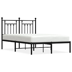 Maison Chic Lit adulte - Cadre de lit métal avec tête de lit,Structure du lit Contemporain pour chambre noir 120x190 cm -MN23163