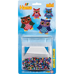 Kit perles et plaques mini (petites perles Ø2,5 mm) Hiboux - Hama