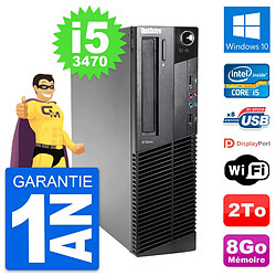 PC Lenovo ThinkCentre M82 SFF Intel i5-3470 RAM 8Go Disque 2To Windows 10 Wifi - Occasion