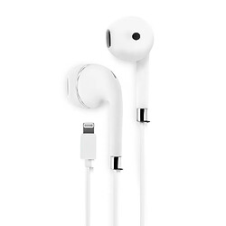 MOOOV Ecouteurs intra auriculaire Lightning MFI 1,2 m - blancs 