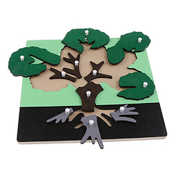 Montessori Animaux en bois Plant Jigsaw Puzzle Panel Enfants Jouets bébé Arbre