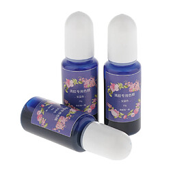 3 pièces de résine UV époxy Colorant Colorant Liquide Pigment Matériau royalblue