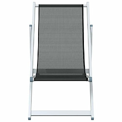 Acheter Maison Chic Lot de 2 Chaises de plage pliantes gris aluminium et textilène -GKD95997