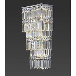 Luminaire Center Applique murale Gianni 4 Ampoules chrome poli/cristal Coloris : chrome poli Largeur en Cm : 15 Hauteur en Cm : 53 Profondeur en Cm : 26 Poids en Kilos : 4,4 Nombre d'ampoules : 4 Type d'ampoule : G9 Puissa