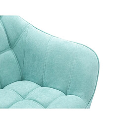 Vente-Unique Fauteuil en tissu vert d'eau CASERTA pas cher